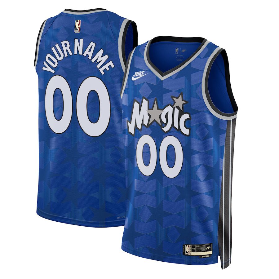 Men Orlando Magic Nike Blue Classic Edition 2023-24 Swingman Custom NBA Jersey->->Custom Jersey